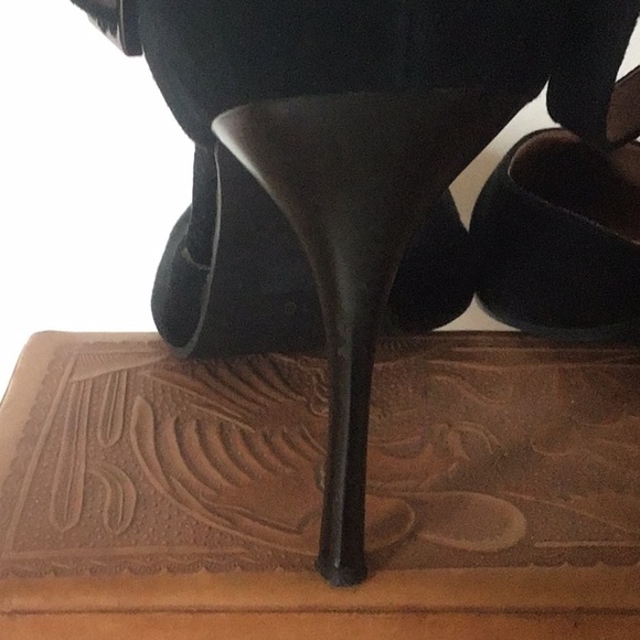 Jeffrey Campbell Koons Silver Cap Toe Mesh Band Ankle Strap Black Stillettos S10 - Picture 7 of 10